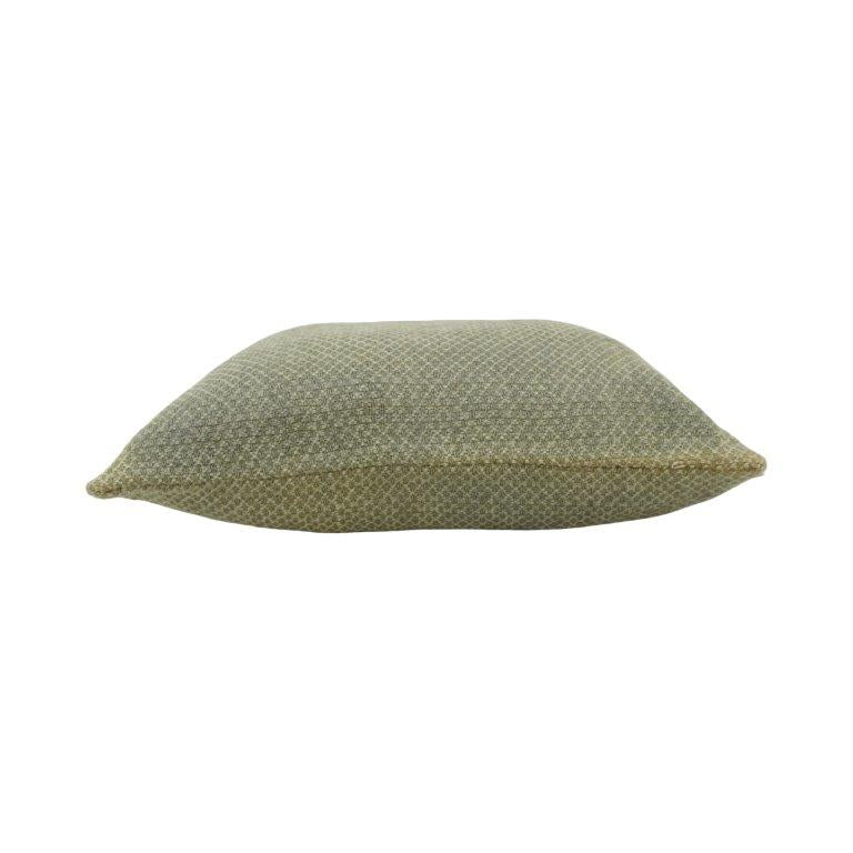 Sage Green Textured Cotton Cushion Cover | Woven Diamond Pattern | 45x45 cm (18x18 Inch) - Bulk manufacturer & supplier from Panipat, India