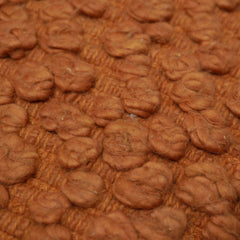 Handwoven Textured Cotton Cushion Cover – Rust Brown | 45 x 45 cm