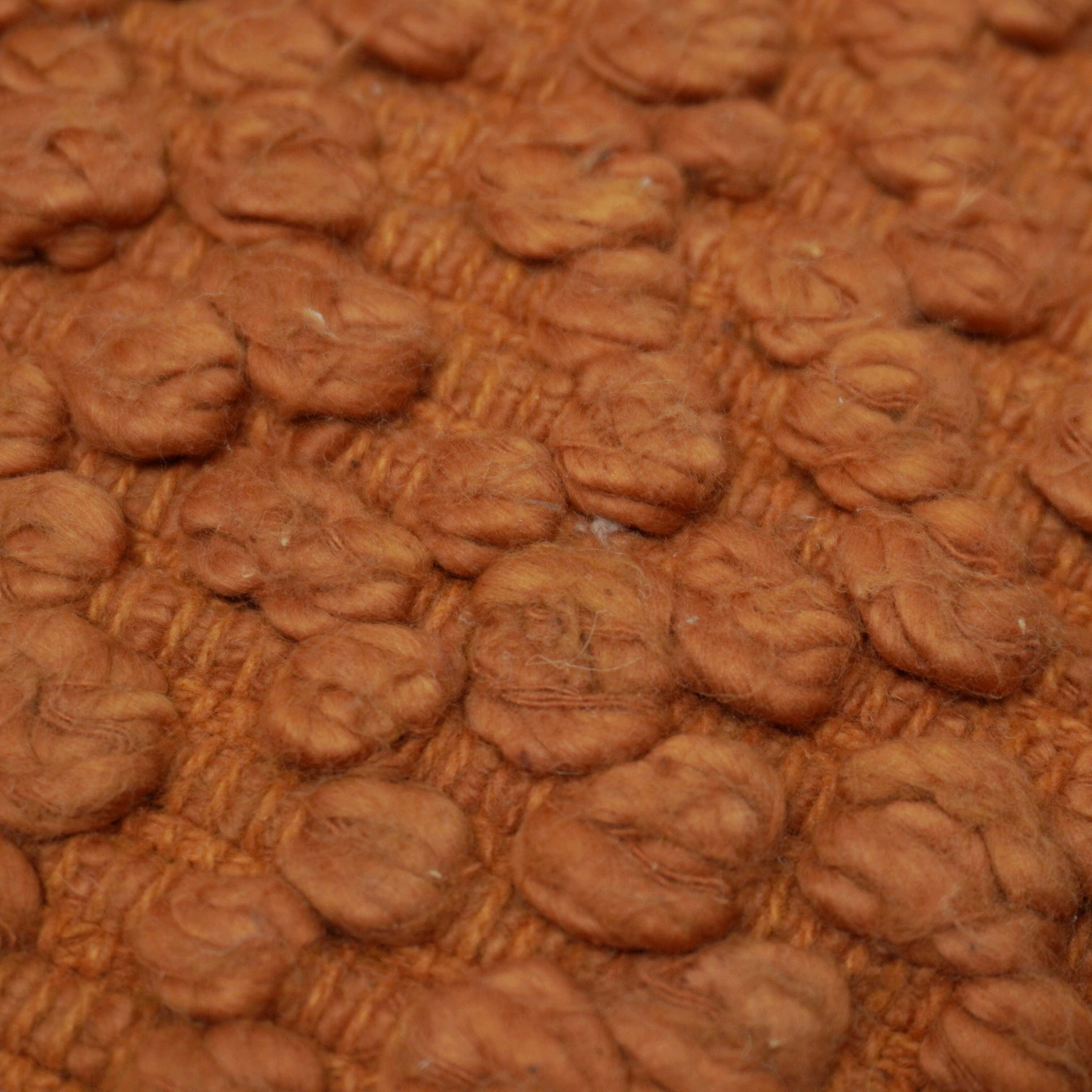 Handwoven Textured Cotton Cushion Cover – Rust Brown | 45 x 45 cm