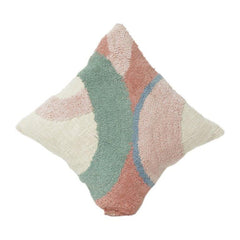 Tufted Cotton Cushion Cover 45x45 cm – Abstract Textured Design in Earthy Tones | Soft Decorative Throw Pillow