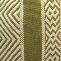 Handwoven Olive Green Geometric Cotton Cushion Cover | 45x45 cm Decorative Pillow Cover