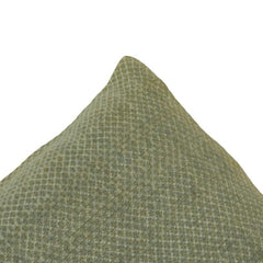 Sage Green Textured Cotton Cushion Cover | Woven Diamond Pattern | 45x45 cm (18x18 Inch)