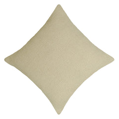 Handwoven Cotton Cushion Cover – Natural Cream Textured Weave, 45 x 45 cm