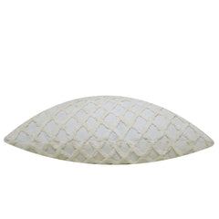 Ivory Tufted Diamond Lattice Cushion Cover – 45 x 45 cm | Textured Fabric Accent Pillow Cover