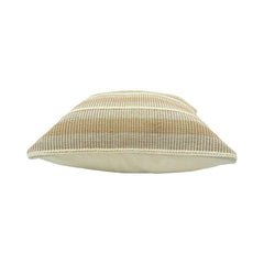 Handwoven Beige Stripe Cotton Cushion Cover | 45x45 cm Neutral Textured Throw Pillow Cover | Modern Boho Sofa Cushion
