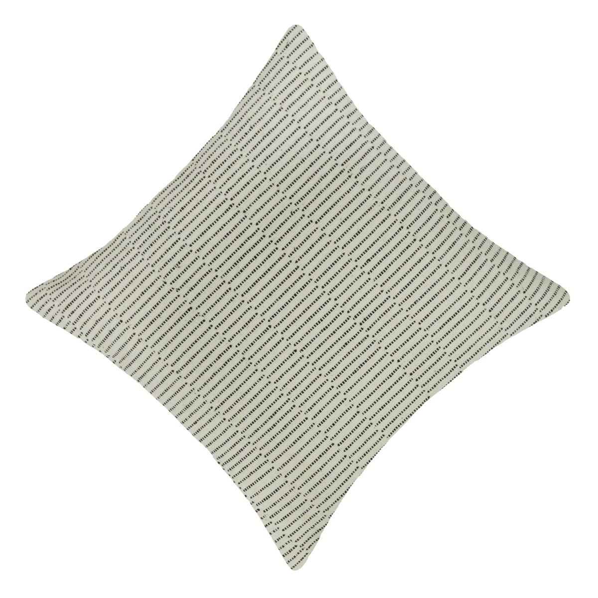 Handwoven Cotton Cushion Cover 45x45 cm | Black & Ivory Woven Geometric Pattern | Decorative Throw Pillow Cover | Hidden Zip | Modern Boho Home Décor