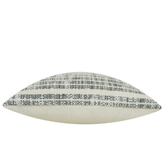 Handwoven Textured Stripe Cushion Cover – Ivory & Grey, 45 x 45 cm