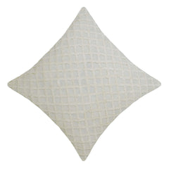 Ivory Tufted Diamond Lattice Cushion Cover – 45 x 45 cm | Textured Fabric Accent Pillow Cover