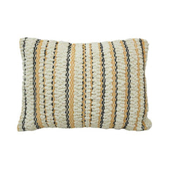 Handwoven Textured Cotton Cushion Cover | Rustic Stripe Design | 35 x 50 cm