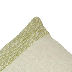 Handmade Cotton Cushion Cover 45x45 cm | Woven Border Decorative Pillow Cover | Neutral Boho Cushion