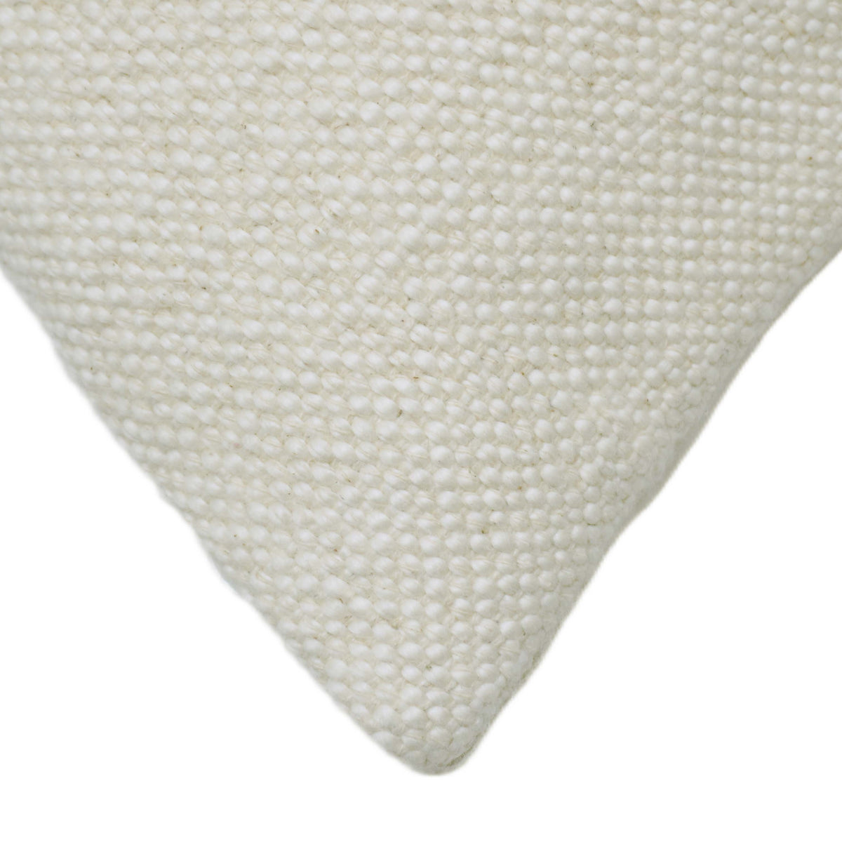 Handwoven Ivory Cushion Cover with Subtle Horizontal Stripe – 35 x 50 cm