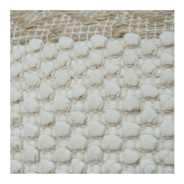 Rustic Cotton Jute Throw Pillow Cover | Neutral Textured Cushion – 45x45 cm - Bulk manufacturer & supplier from Panipat, India