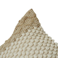 Rustikaler Kissenbezug aus Baumwolle und Jute | Neutraler Bezug mit Textur – 45x45 cm