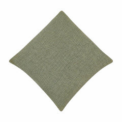Sage Green Textured Cotton Cushion Cover | Woven Diamond Pattern | 45x45 cm (18x18 Inch)