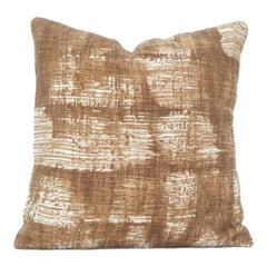 Handprinted Abstract Cotton Cushion Cover 45x45 cm | Earthy Textured Design | Modern Decorative Throw Pillow Cover