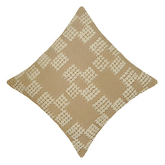 Handwoven Cotton Cushion Cover 45x45 cm | Textured Geometric Bobble Design | Decorative Throw Pillow Cover | Hidden Zip | Boho & Modern Home Décor