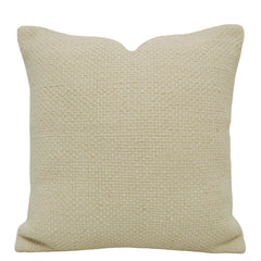 Handwoven Cotton Cushion Cover – Natural Cream Textured Weave, 45 x 45 cm
