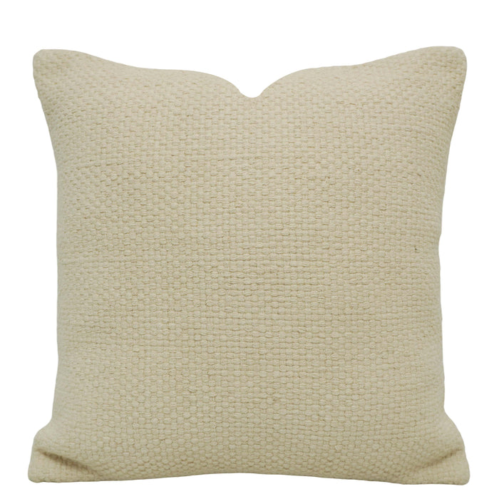 Handwoven Cotton Cushion Cover – Natural Cream Textured Weave, 45 x 45 cm