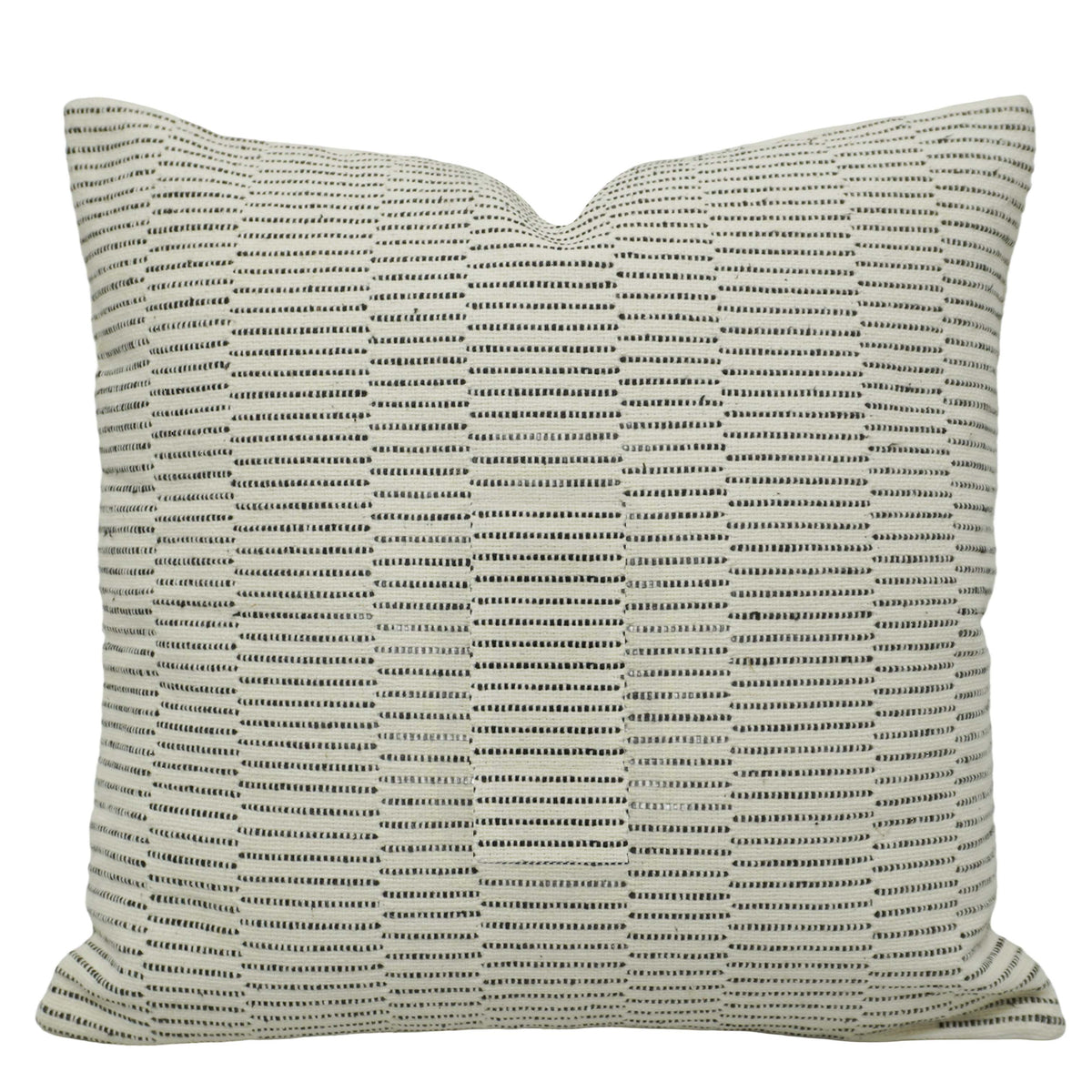 Handwoven Cotton Cushion Cover 45x45 cm | Black & Ivory Woven Geometric Pattern | Decorative Throw Pillow Cover | Hidden Zip | Modern Boho Home Décor