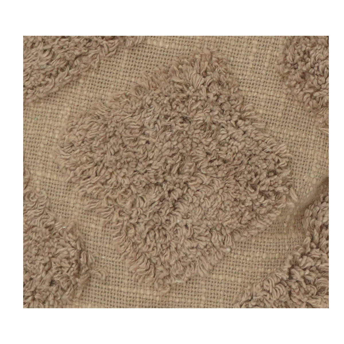 Handgetufteter Kissenbezug aus Baumwolle 35x50 cm | Strukturiertes geometrisches Design mit Quasten | Neutrales beiges Zierkissen für den Lendenbereich - Bulk manufacturer & supplier from Panipat, India