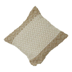 Rustikaler Kissenbezug aus Baumwolle und Jute | Neutraler Bezug mit Textur – 45x45 cm