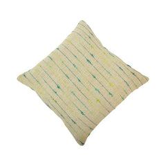 Handmade Cotton Cushion Cover 45x45 cm | Textured Stripe Embroidered Throw Pillow Cover | Modern Boho Home Décor