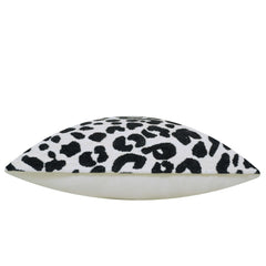 Black and white leopard print jacquard cushion cover 45x45 cm