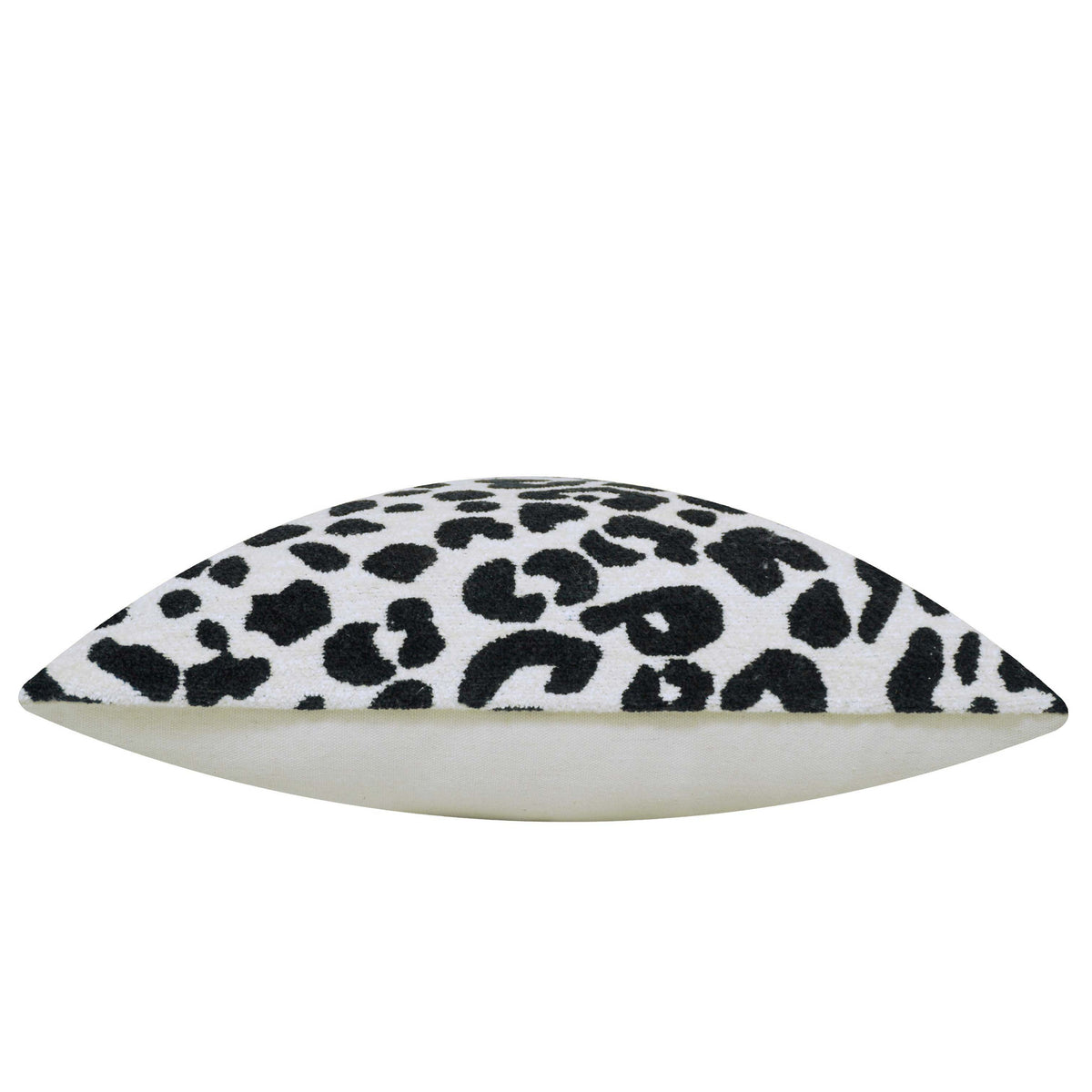 Black and white leopard print jacquard cushion cover 45x45 cm