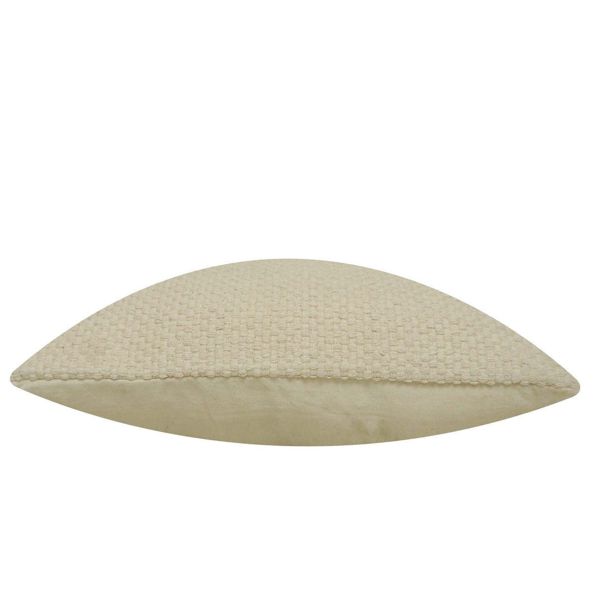 Handwoven Cotton Cushion Cover – Natural Cream Textured Weave, 45 x 45 cm