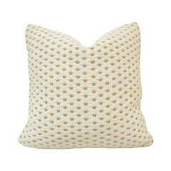 Handmade Cotton Textured Dot Cushion Cover – 45x45 cm | Neutral Woven Decorative Pillow Cover