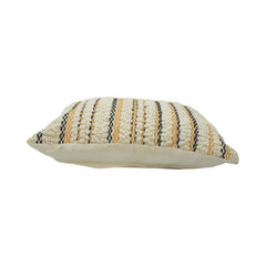Handwoven Textured Cotton Cushion Cover | Rustic Stripe Design | 35 x 50 cm