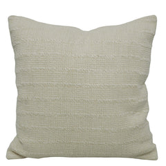 Handwoven Cotton Cushion Cover 45x45 cm | Textured Woven Throw Pillow Cover | Ivory Decorative Cushion Cover with Concealed Zipper | Boho & Modern Home Décor