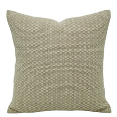 Handwoven Textured Cotton Cushion Cover 45x45 cm – Natural Sage Green & Ivory Woven Design