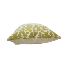 Olive Leopard Jacquard Cushion Cover – 45x45 cm | Textured Woven Decorative Pillow Cover