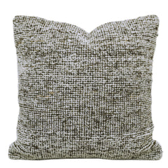 Beige & Olive Textured Handwoven Cushion Cover 45x45 cm