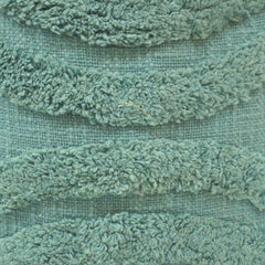 Mint Green Tufted Cotton Cushion Cover 45x45 cm | Textured Wave Design Decorative Pillow Cover