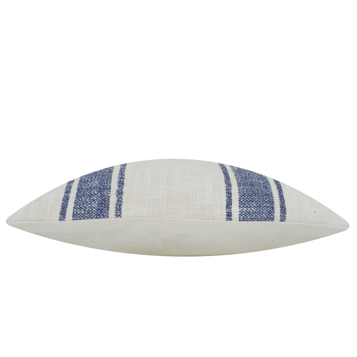 Handwoven Ivory & Blue Striped Cushion Cover – 35 x 50 cm