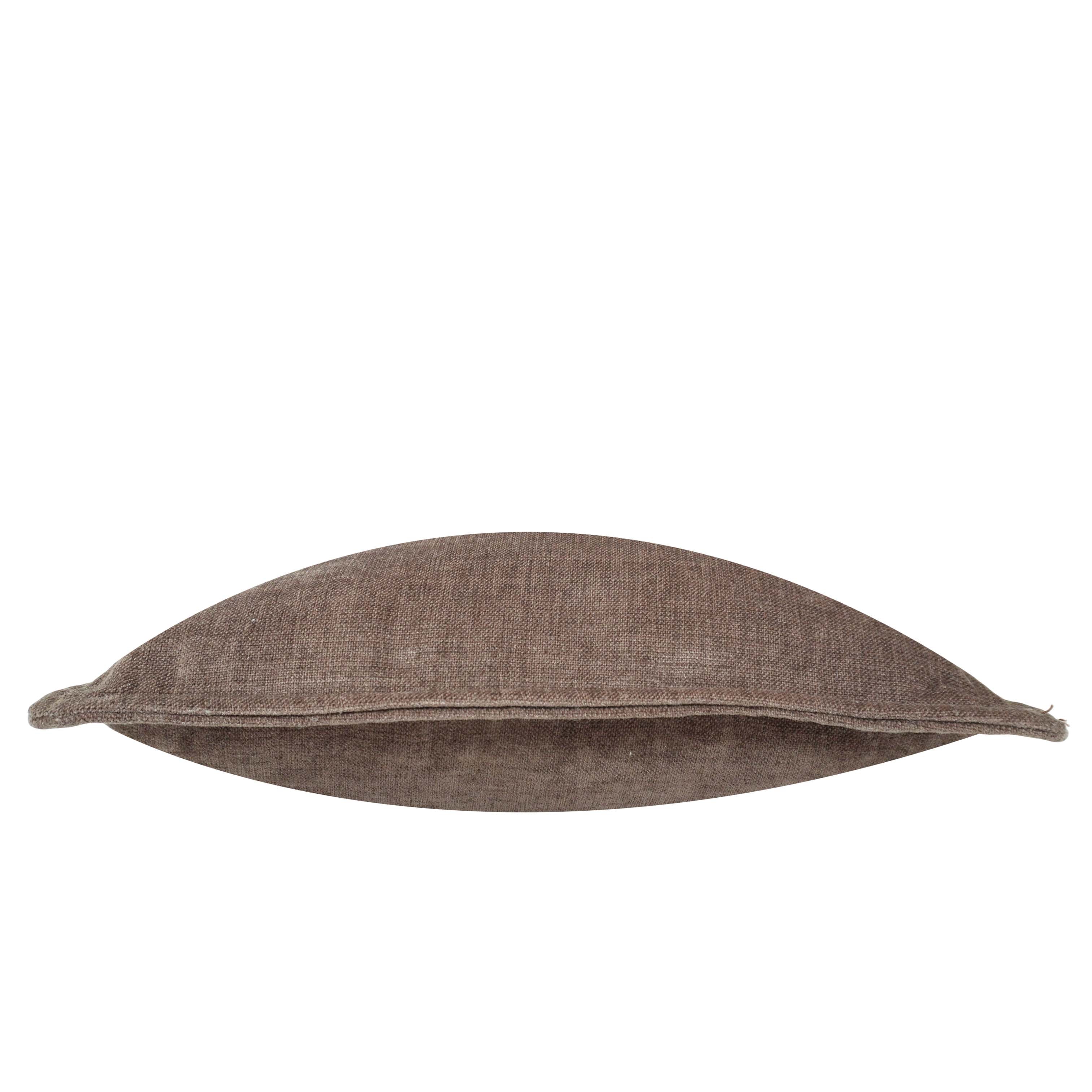 Solid Brown Cotton Cushion Cover 45x45 cm | Minimalist Decorative Throw Pillow Cover | Hidden Zip | Soft Home Décor Cushion Case