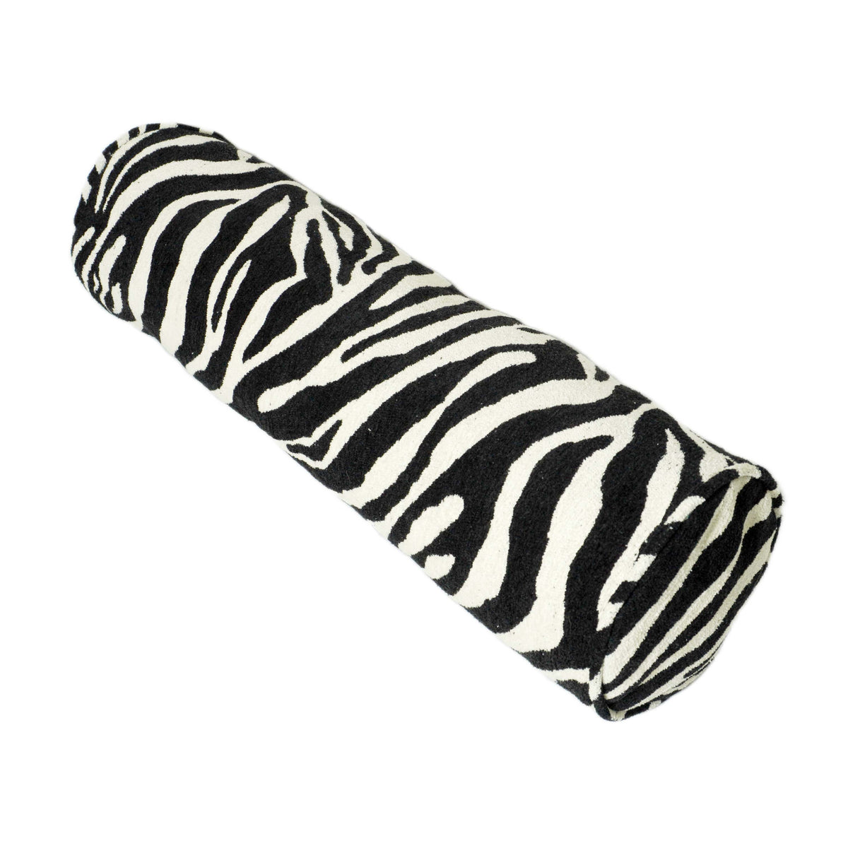 Black & White Zebra Pattern Bolster Cushion Cover – Abstract Striped Decorative Cushion