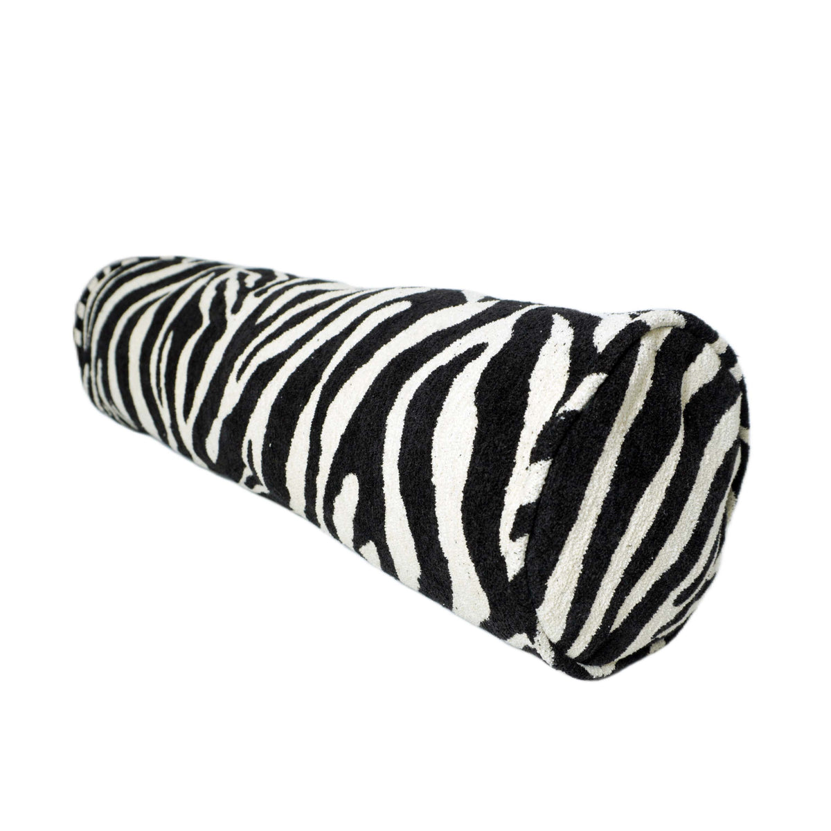 Black & White Zebra Pattern Bolster Cushion Cover – Abstract Striped Decorative Cushion