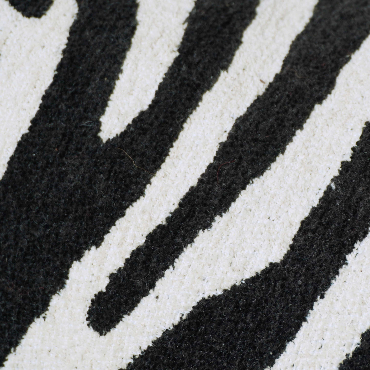 Black & White Zebra Pattern Bolster Cushion Cover – Abstract Striped Decorative Cushion