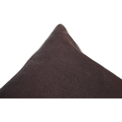 Chocolate Brown Textured Cotton Cushion Cover with Contrast Piping – 45x45 cm | Minimal Modern Sofa Pillow Cover