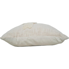 Tufted Bunny & Tree Cotton Cushion Cover – 45x45 cm | Handmade Textured Decorative Pillow Cover in Natural Beige