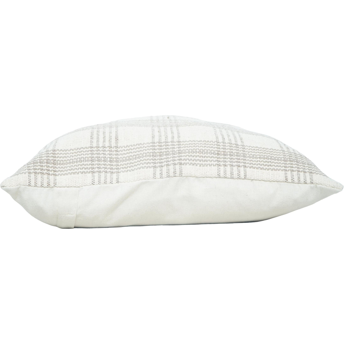 Handmade Cotton Plaid Cushion Cover 45x45 cm | Neutral Checkered Throw Pillow Cover | Woven Farmhouse Décor - Bulk manufacturer & supplier from Panipat, India