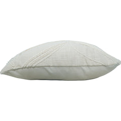 Machine Embroidered Cotton Cushion Cover – Abstract Leaf Design | Off White | 45x45 cm