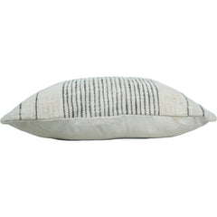 Handmade Cotton Striped Cushion Cover 45x45 cm | Woven Boho Throw Pillow Cover with Minimal Black Stripe Design