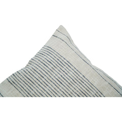 Handmade Cotton Striped Cushion Cover 45x45 cm | Woven Boho Throw Pillow Cover with Minimal Black Stripe Design