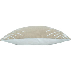 Natural Linen Look Embroidered Cotton Cushion Cover – 35x50 cm