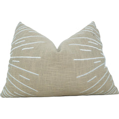 Natural Linen Look Embroidered Cotton Cushion Cover – 35x50 cm