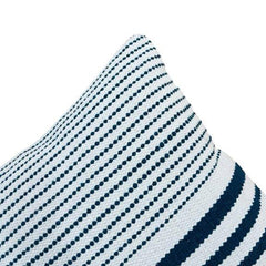 Handmade Black & Ivory Striped Cotton Cushion Cover | Woven Textured Pillow Cover | 45 x 45 cm (18 x 18 in)